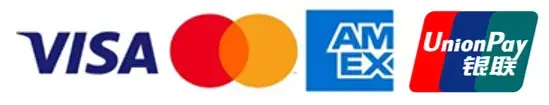 Payment Methods Logos - Visa, Mastercard, American Express and China Unionpay
