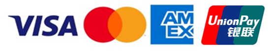 Payment Methods Logos - Visa, Mastercard, American Express and China Unionpay