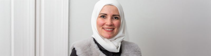 Nadin Akhts smiles at the camera